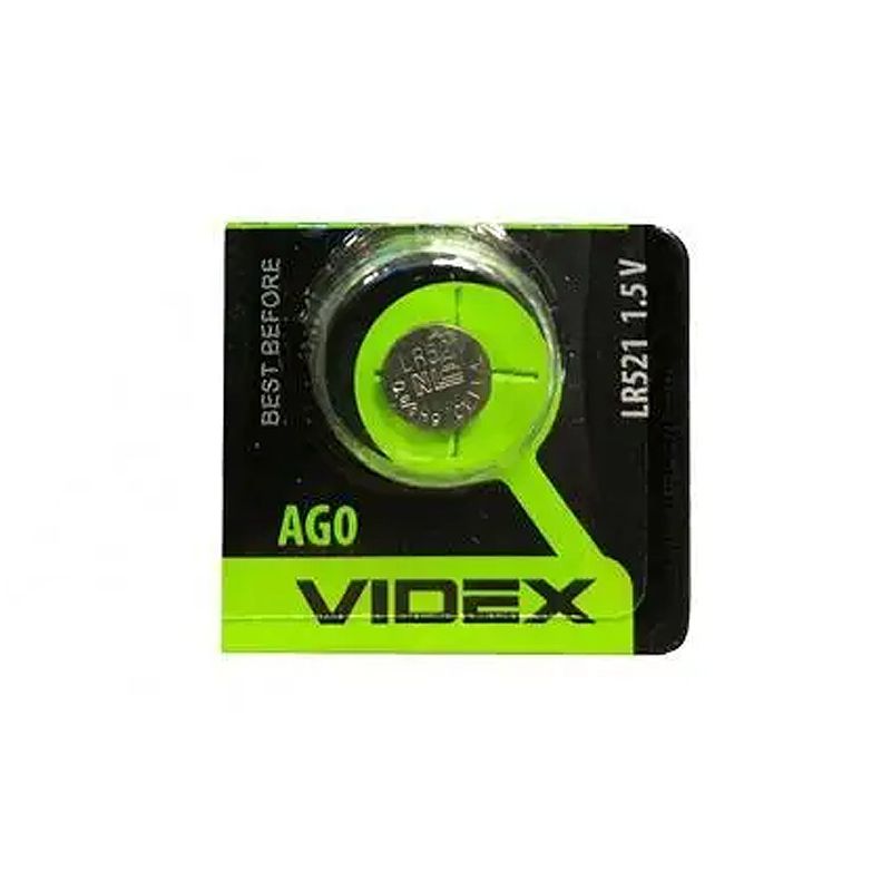 Батарейка Videx AG 0 (LR521) 1шт. thumbnail popup