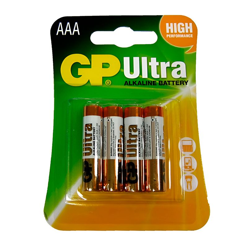 Батарейка LR03 GP (24AU-U4) ultra, 1шт (блистер по 4шт) AAA
 thumbnail popup