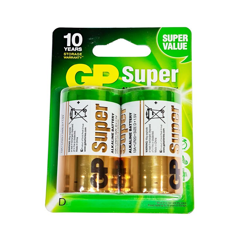 Батарейка LR20 GP super 13AE-2UE2, 1шт (блістер по 2шт) D
 thumbnail popup