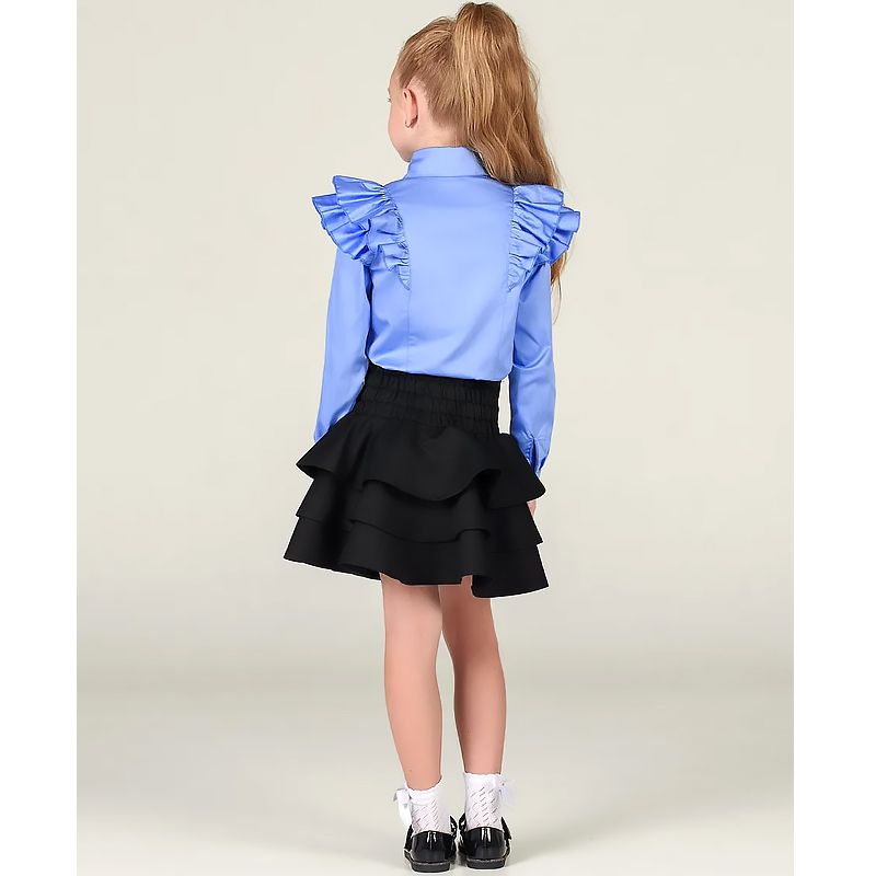 Блузка Zironka блакитна з довгим рукавом для дівчинки, р.140 (арт. 2622300403) thumbnail popup