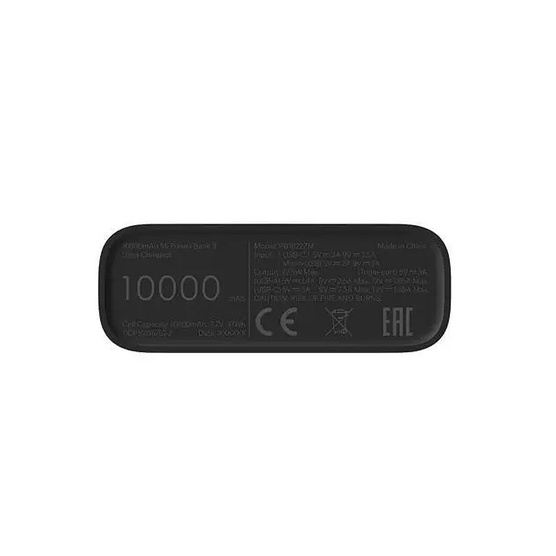 Зовнішній акумулятор Xiaomi Mi 3 Ultra Compact PB1022ZM 10000mAh Black (BHR4412GL) thumbnail popup