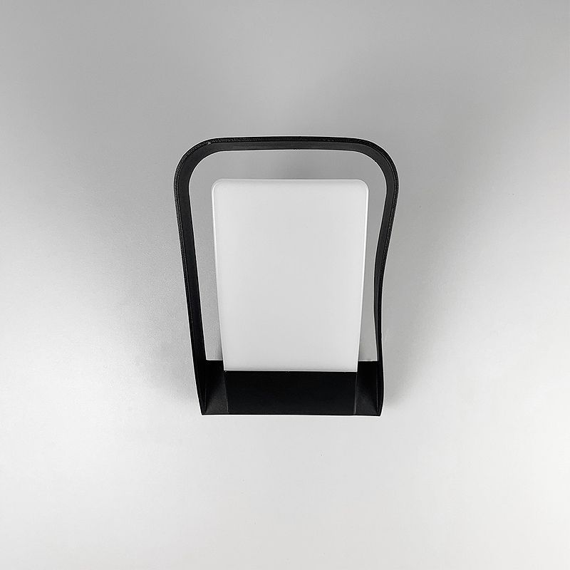 Фасадний світильник прямокутної форми чорний thumbnail popup