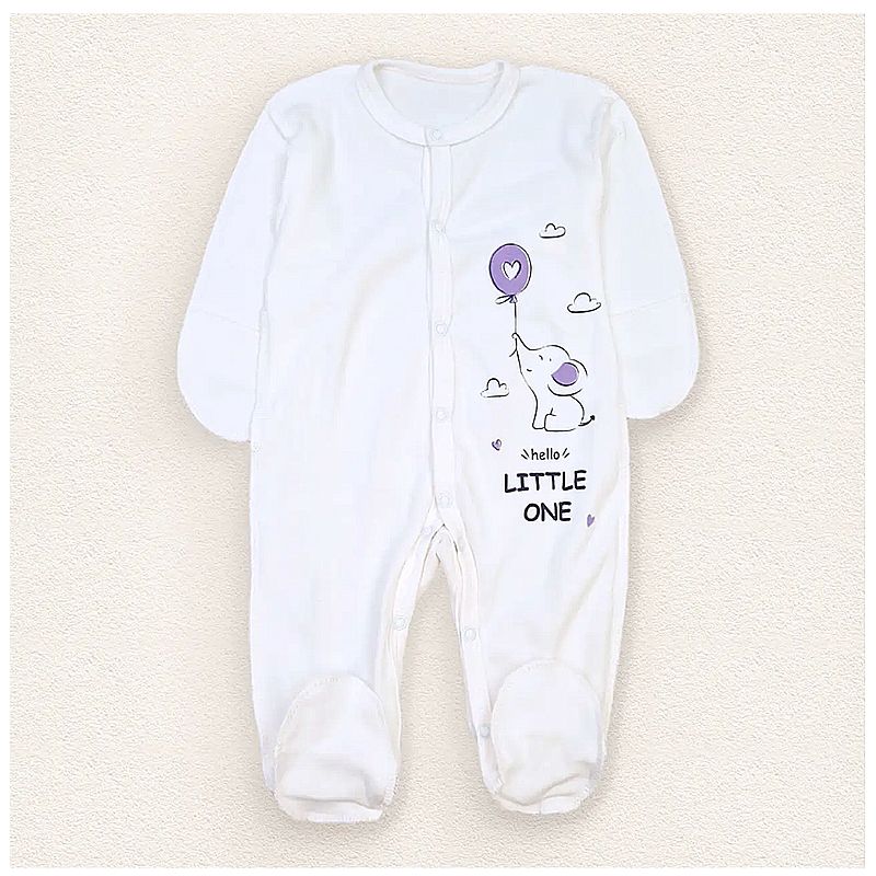 Чоловічок Dexter's для новонародженого на кнопках "Слоник little one", молочний, 62 см (d913сл-мл) thumbnail popup