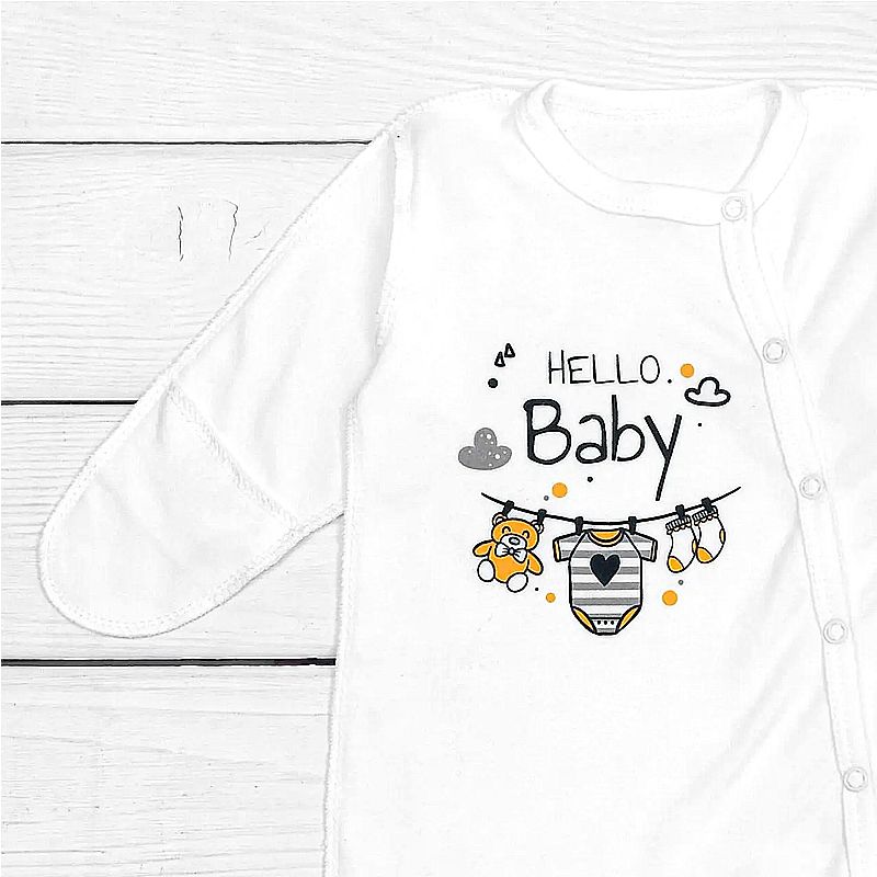 Чоловічок Dexter's для новонародженого "Hello Baby", молочний, 56 см (d913х-мл) thumbnail popup
