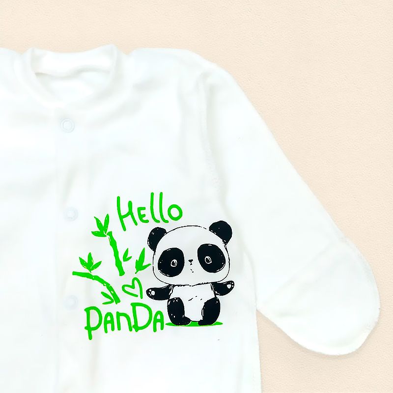 Чоловічок Dexter's для новонародженого "Hello Panda" молочний, 56 см (d973пд-мл) thumbnail popup