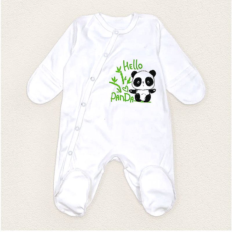 Чоловічок Dexter's для новонародженого "Hello Panda" молочний, 56 см (d973пд-мл) thumbnail popup