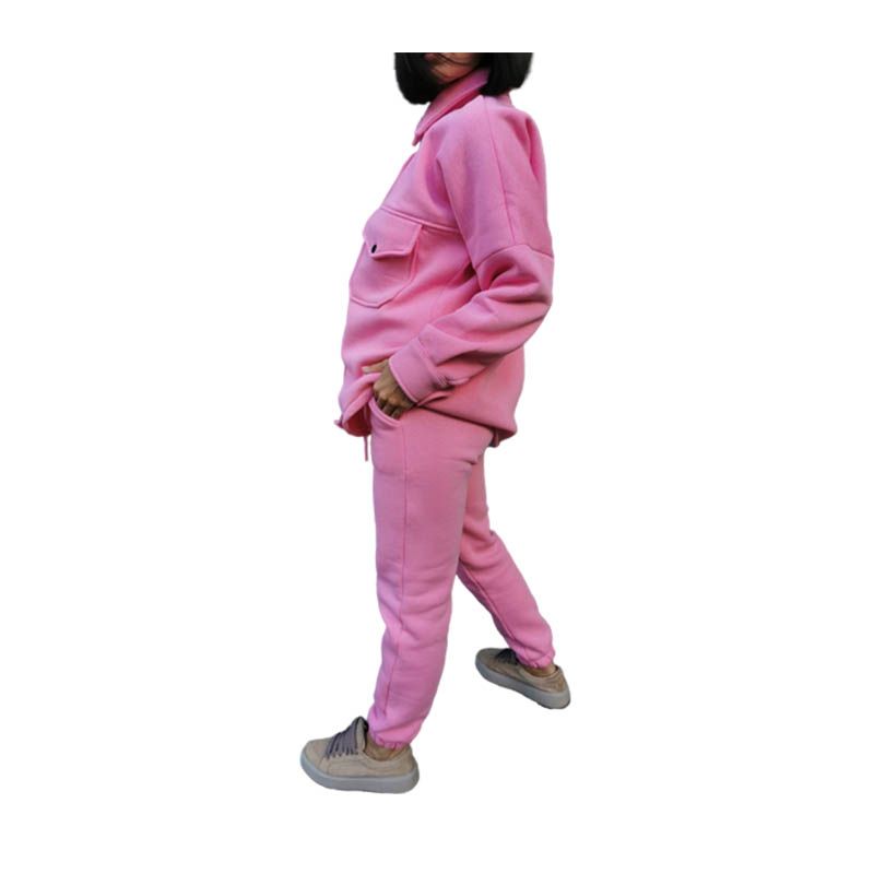 Костюм Pola на флісі (рубашка + високі джогери), тринитка, рожевий, р. S (1/16) - 31802 thumbnail popup