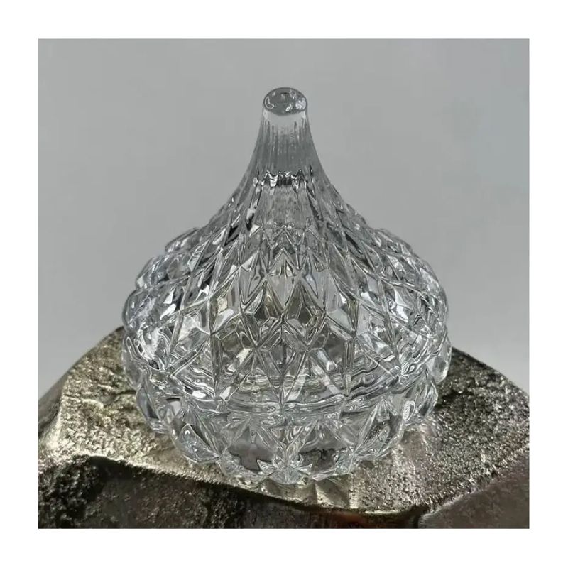 Цукорниця Hdecor Купол, скляна 8x9 см (102-016) thumbnail popup