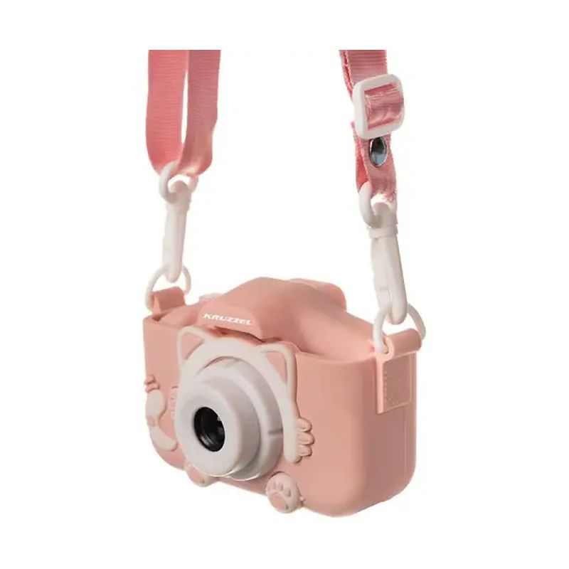 Дитячий рожевий цифровий фотоапарат для дітей Kruzzel із записом відеоігри картка пам'яті miniSD 32  thumbnail popup