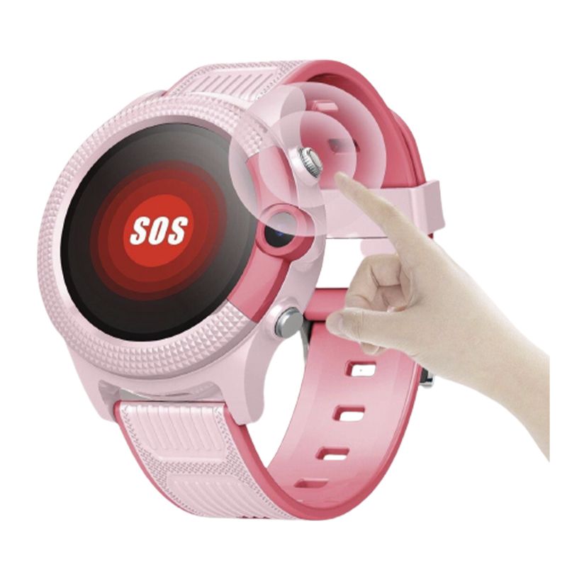 Дитячий смарт годинник Lemfo D36 з GPS та підтримкою 4G та вологозахистом Рожевий (898223) thumbnail popup