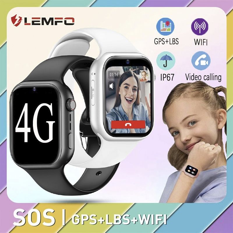 Дитячий смарт-годинник Lemfo K20 відеозв'язком, GPS і водонепр. корпусом 4G Білий (34690) thumbnail popup