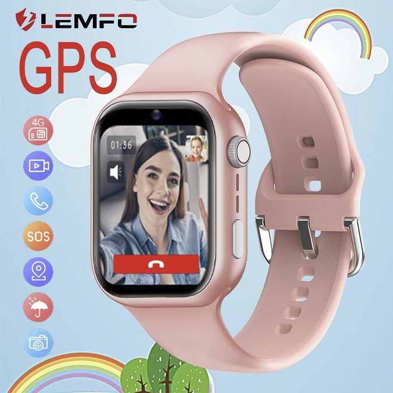 Дитячий смарт-годинник Lemfo K20 з відеозв'язком, GPS і водонепр. корпусом 4G Рожевий (898244) thumbnail popup