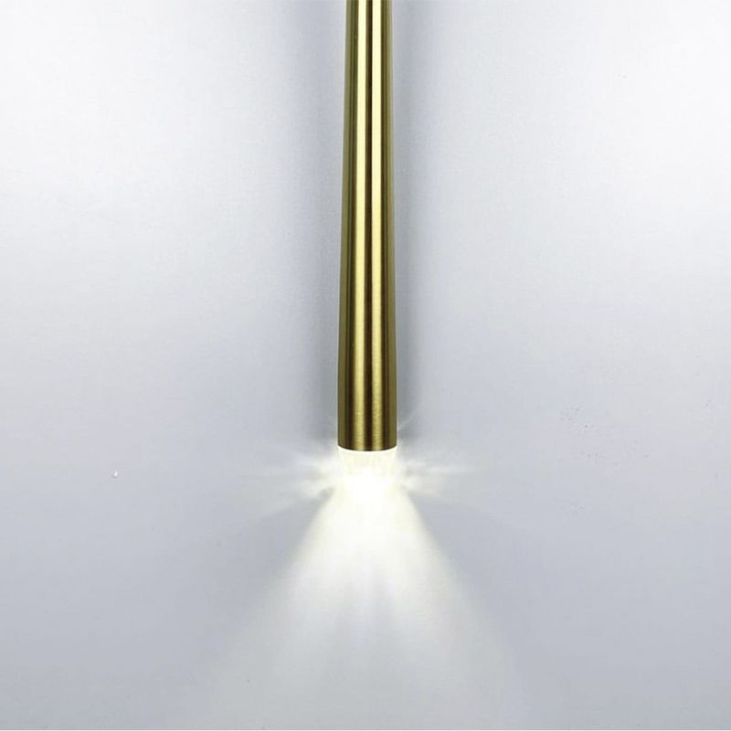 Дизайнерський настінний світильник в латунному каркасі, 50 см. thumbnail popup