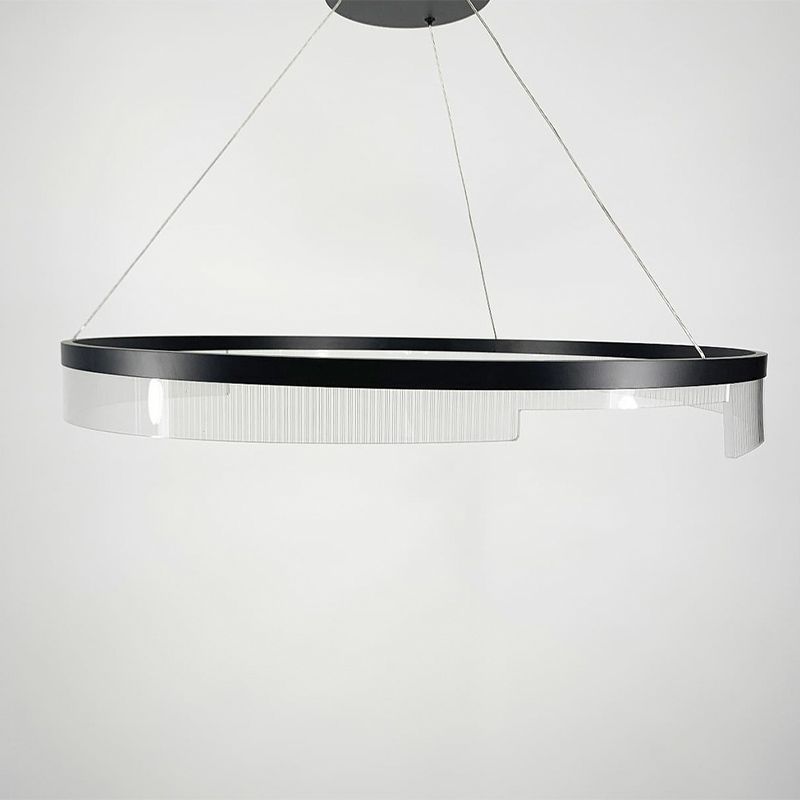 Дизайнерський світильник у чорному каркасі, 80 см thumbnail popup