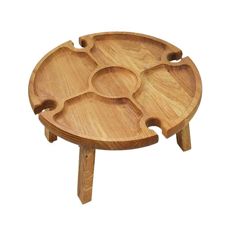 Винний столик на ніжках, дерев'яний 35х35х17 см thumbnail popup