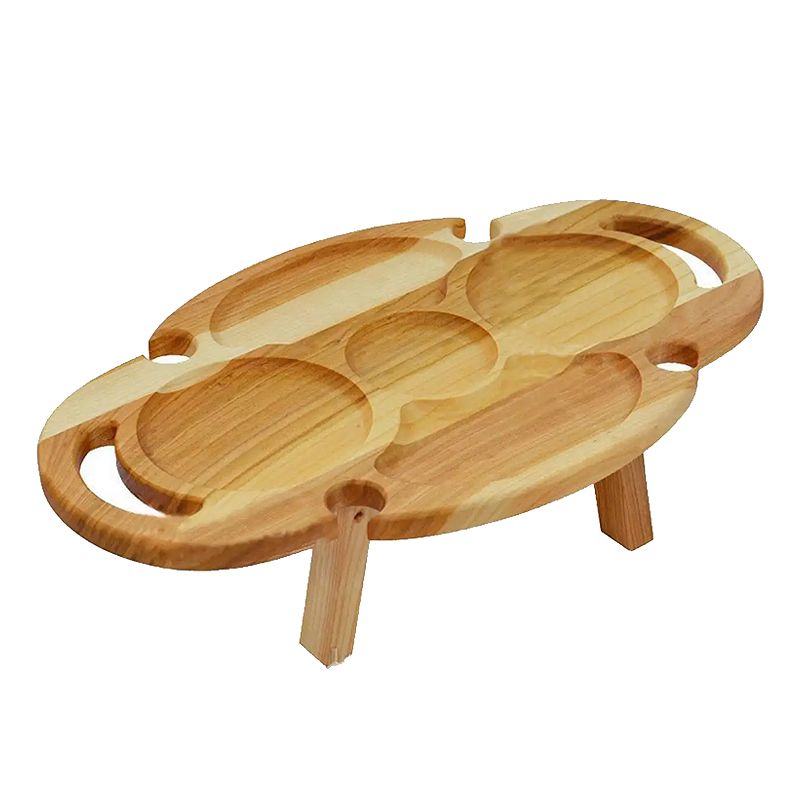 Винний столик на ніжках, дерев'яний 50х30х17 см thumbnail popup
