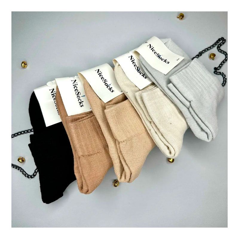 Термошкарпетки жіночі оптом махрові Преміум NiceSocks, пастельні, 10 пар, р.39-42 (060905) thumbnail popup