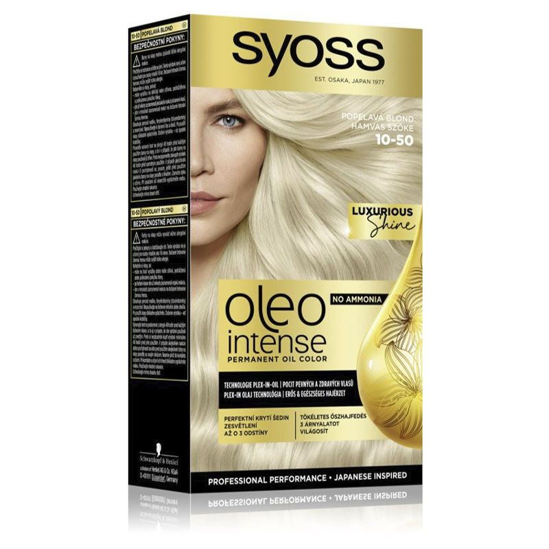 Фарба для волосся Syoss Oleo Intense 10-50 димчастий блонд, 115мл (12983) thumbnail popup