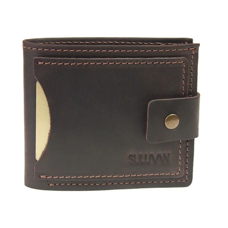Гаманець чоловічий шкіряний портмоне з монетницею й додатковим відділенням коричневий
 thumbnail popup