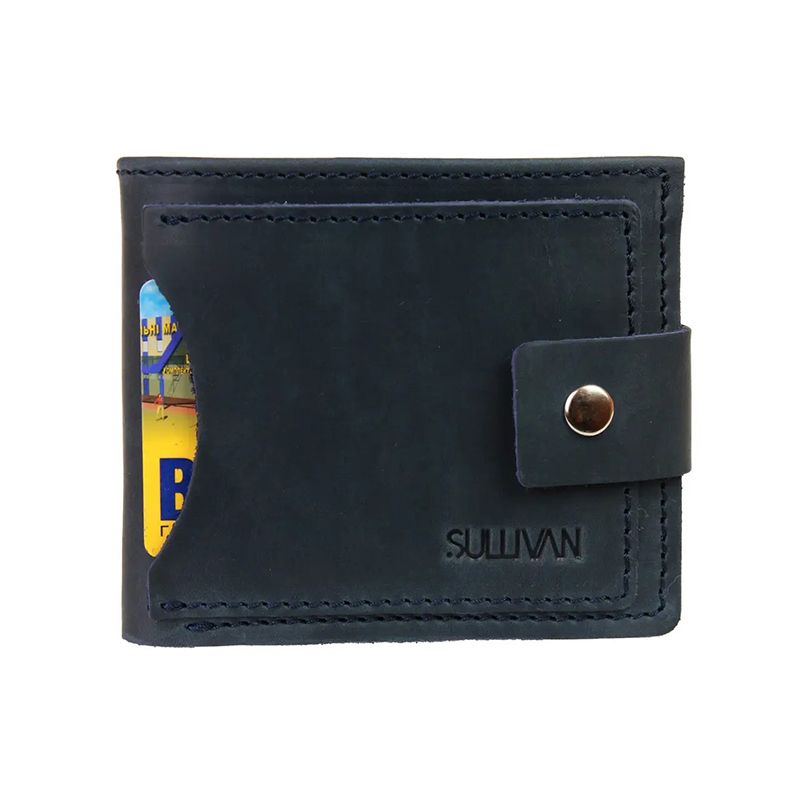 Гаманець чоловічий шкіряний портмоне з монетницею й додатковим відділенням синій
 thumbnail popup