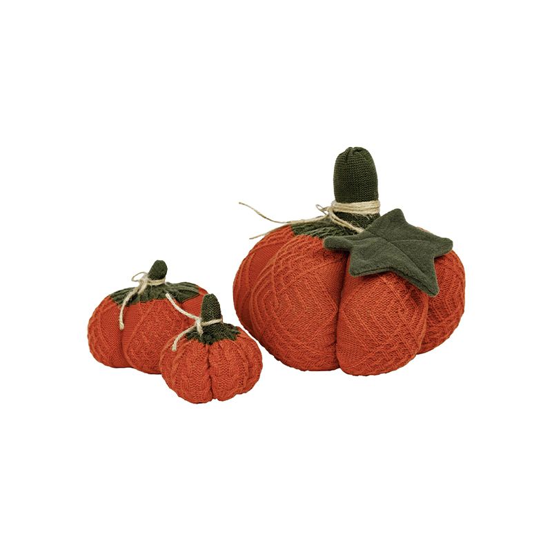 Гарбуз Mini, декоративний текстильний виріб, помаранчевий, діаметр 9 см (30121) thumbnail popup