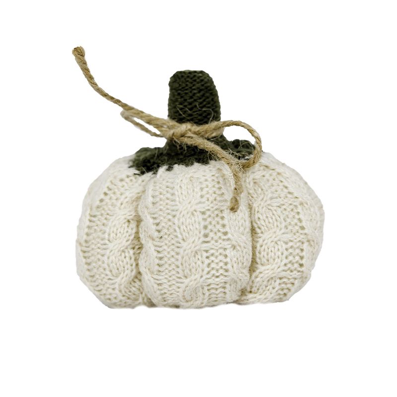 Гарбуз Mini, декоративний текстильний виріб, крем, діаметр 9 см (30119) thumbnail popup