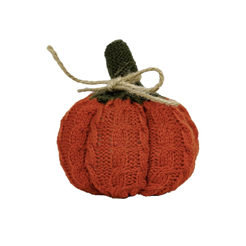 Гарбуз Mini, декоративний текстильний виріб, помаранчевий, діаметр 9 см (30121) thumbnail popup