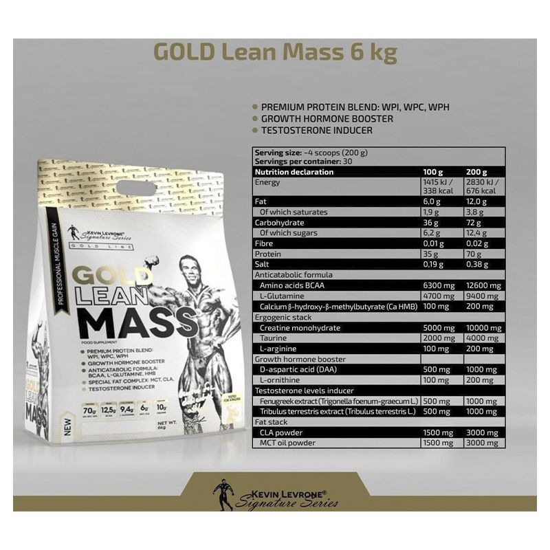 Гейнер Gold Lean Mass 6000 g (Cookies Cream) thumbnail popup