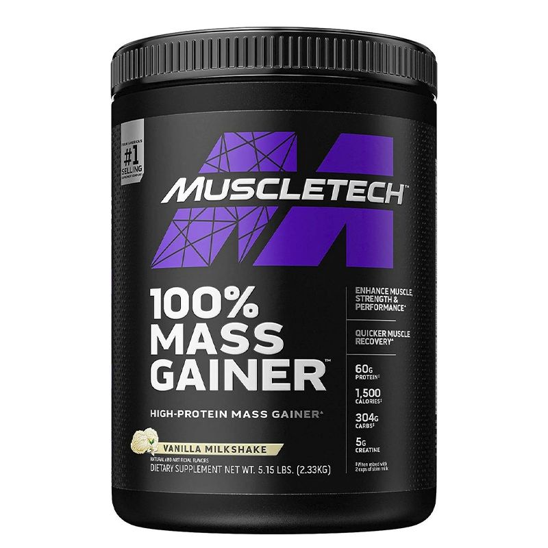 Гейнер MuscleTech 100% Mass Gainer 2330 g (Vanilla milkshake) thumbnail popup