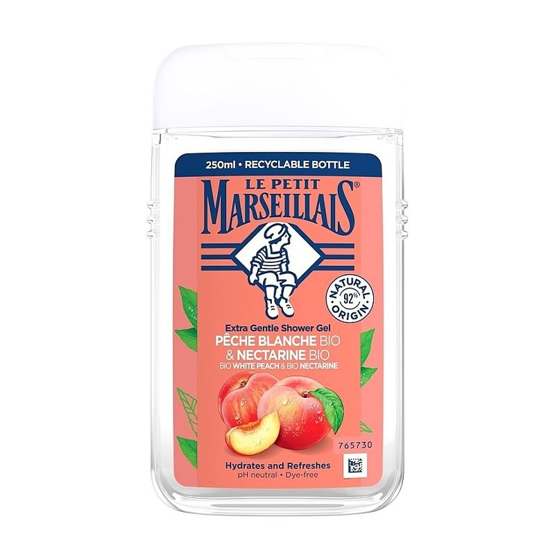 Гель для душу Le Petit Marseillais БІО білий персик та нектарин, 250мл (654058)
 thumbnail popup