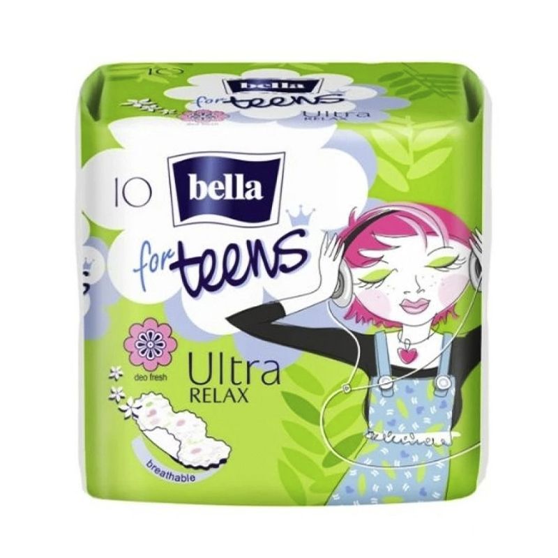 Гігієнічні прокладки Bella Teens Зелені (для підліток) 10 шт thumbnail popup