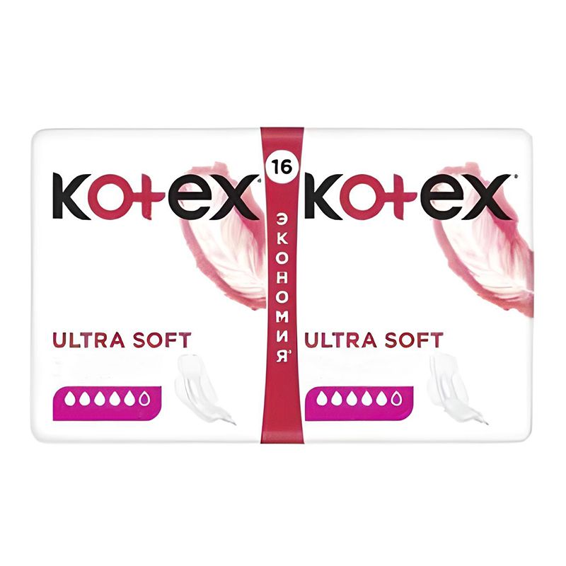 Гігієнічні прокладки Kotex Ultra Soft Super (Хлопок) 16 шт thumbnail popup