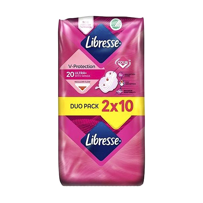 Гігієнічні прокладки Libresse V-protection Ultra 20 шт thumbnail popup