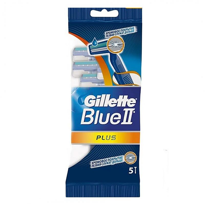 Gillette Blue2 plus 5 шт. з хромовим покриттям thumbnail popup