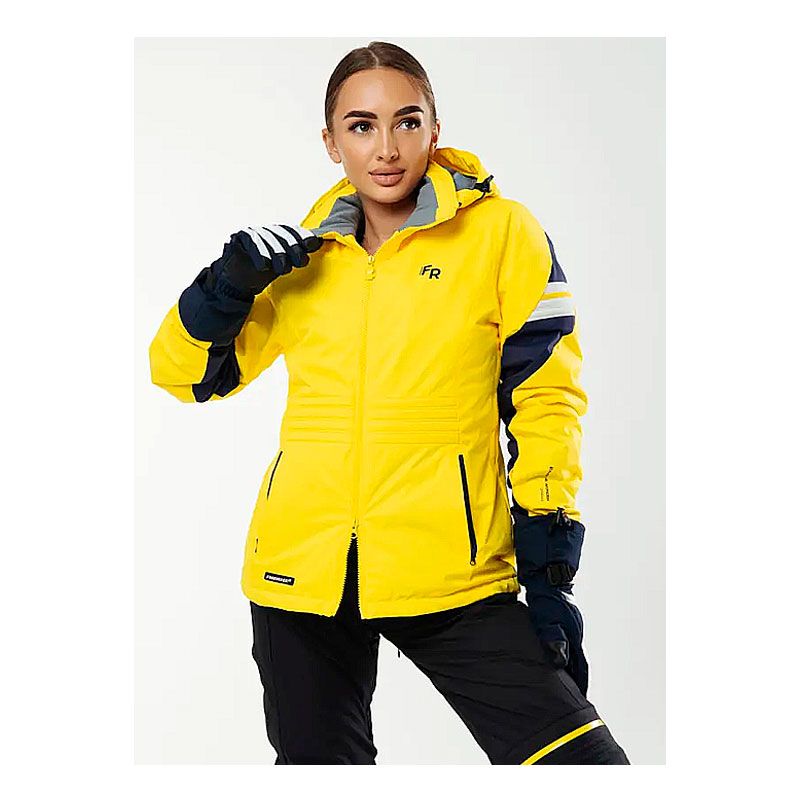 Гірськолижна жіноча куртка Freever 21762 жовта, р.4XL thumbnail popup