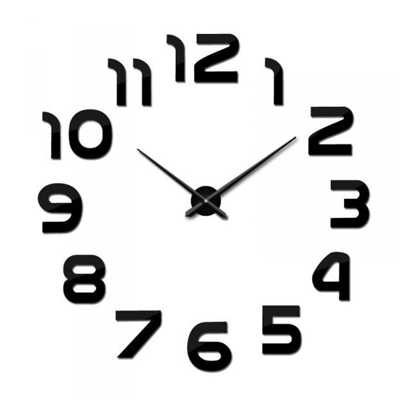 Годинник 3D настінний, Арабські чорні цифри (Ач4) thumbnail popup