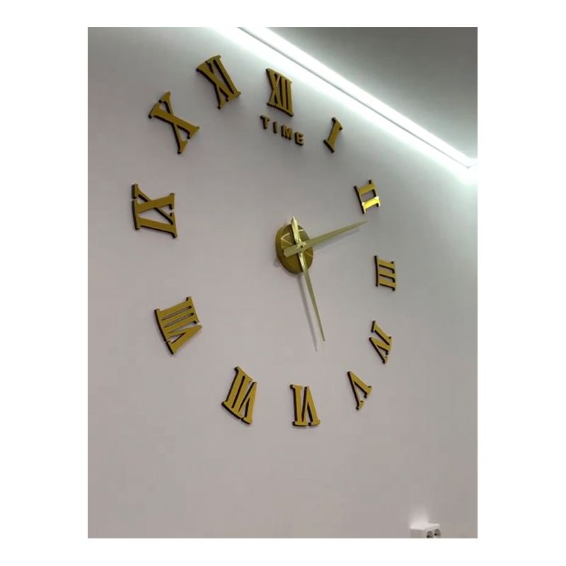 Годинник 3D настінний, Римські золоті цифри (Рз4)
 thumbnail popup