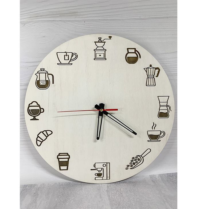 Годинник для кав'ярні 'Сlock for a coffee shop', 30 см. thumbnail popup