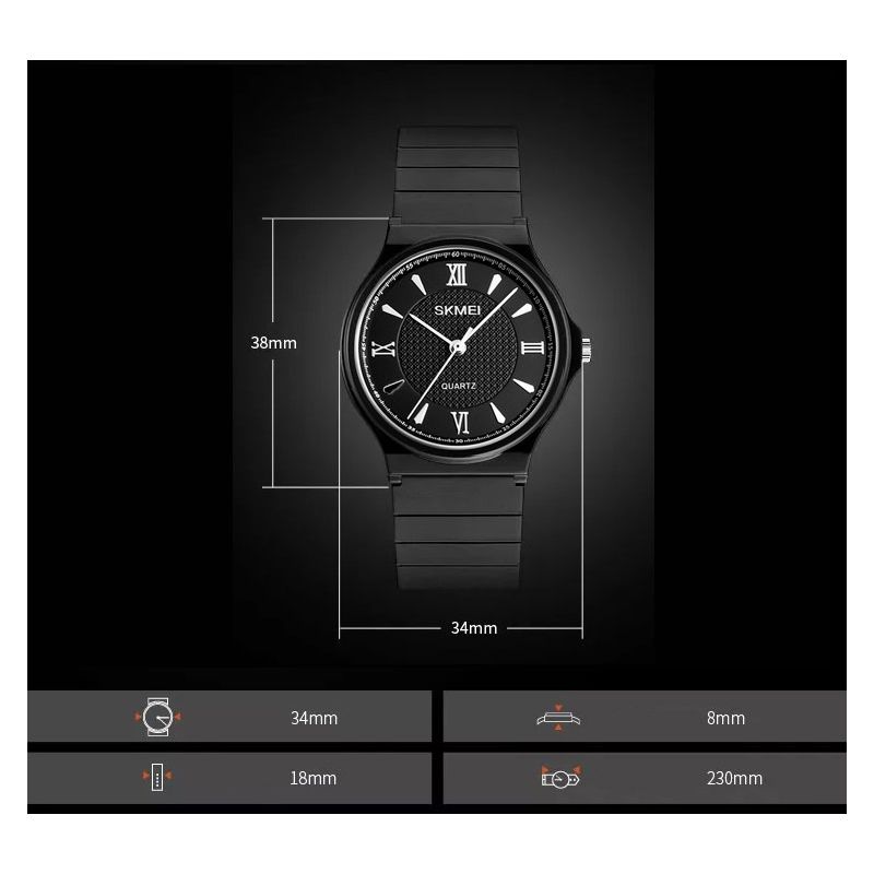 Годинник Skmei 1422 чорний з чорним жіночий наручний (1422 black/black)
 thumbnail popup