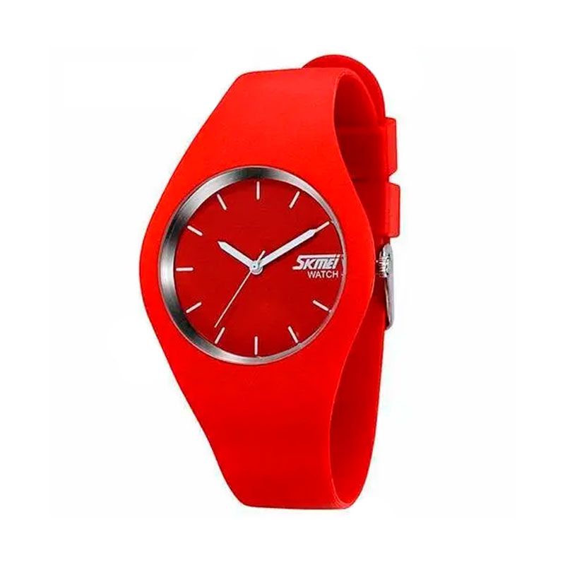 Годинник Skmei 9068 rubber червоний жіночий класичний (9068 red) thumbnail popup