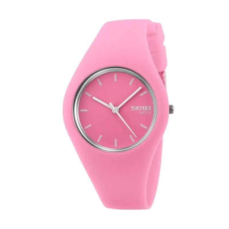 Годинник Skmei 9068 rubber світло-рожевий жіночий  (9068 pink) thumbnail popup