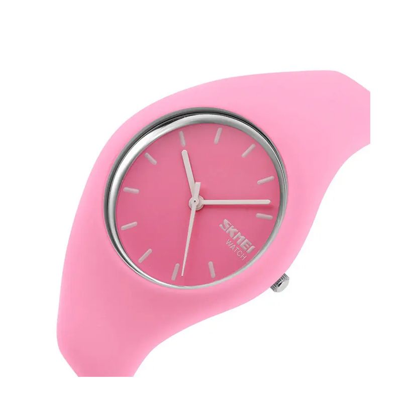 Годинник Skmei 9068 rubber світло-рожевий жіночий  (9068 pink) thumbnail popup