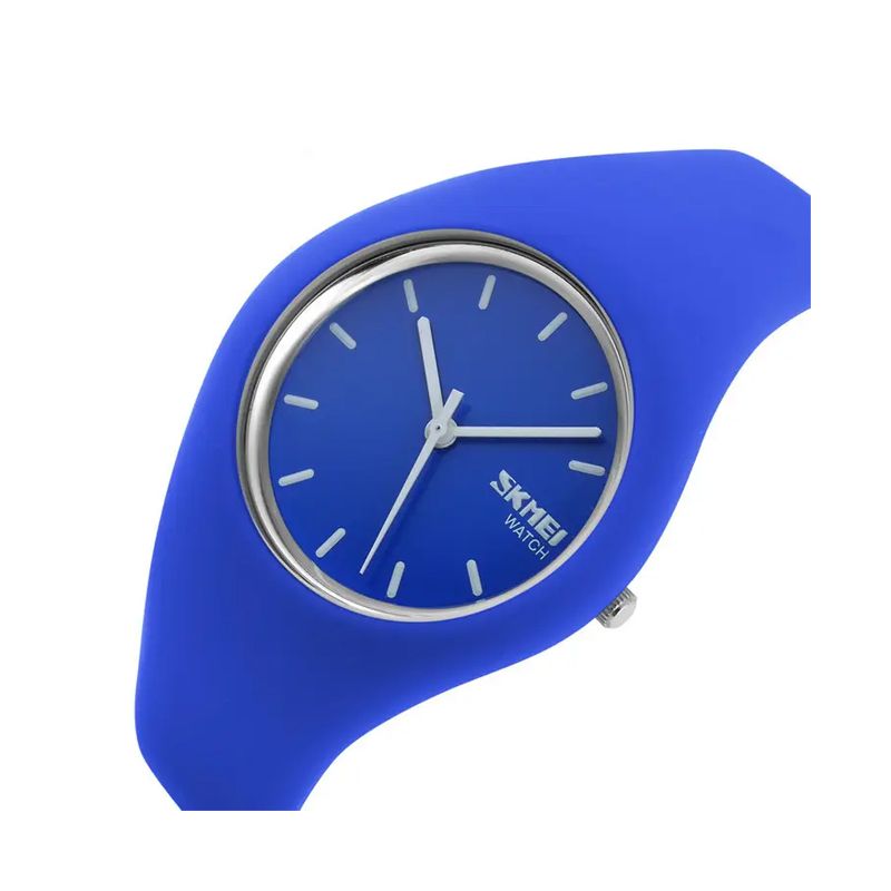 Годинник Skmei 9068 rubber темно-синій жіночий  (9068 blue) thumbnail popup
