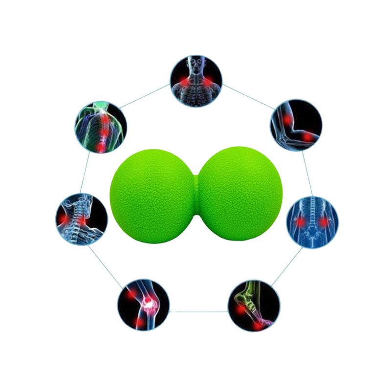 М'ячик масажний, EasyFit TPR, 12*6см, зелений подвійний (EF-1062-Gr)МП - 29385 thumbnail popup