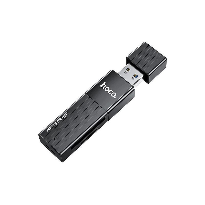 Картрідер Hoco HB20 Mindful 2в1 USB 3.0, чорний thumbnail popup