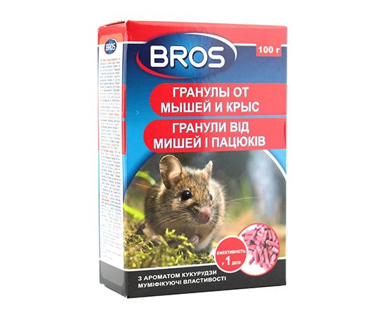 Инсектицид Брос от мышей и крыс, ТМ Bros 100г (061163) thumbnail popup