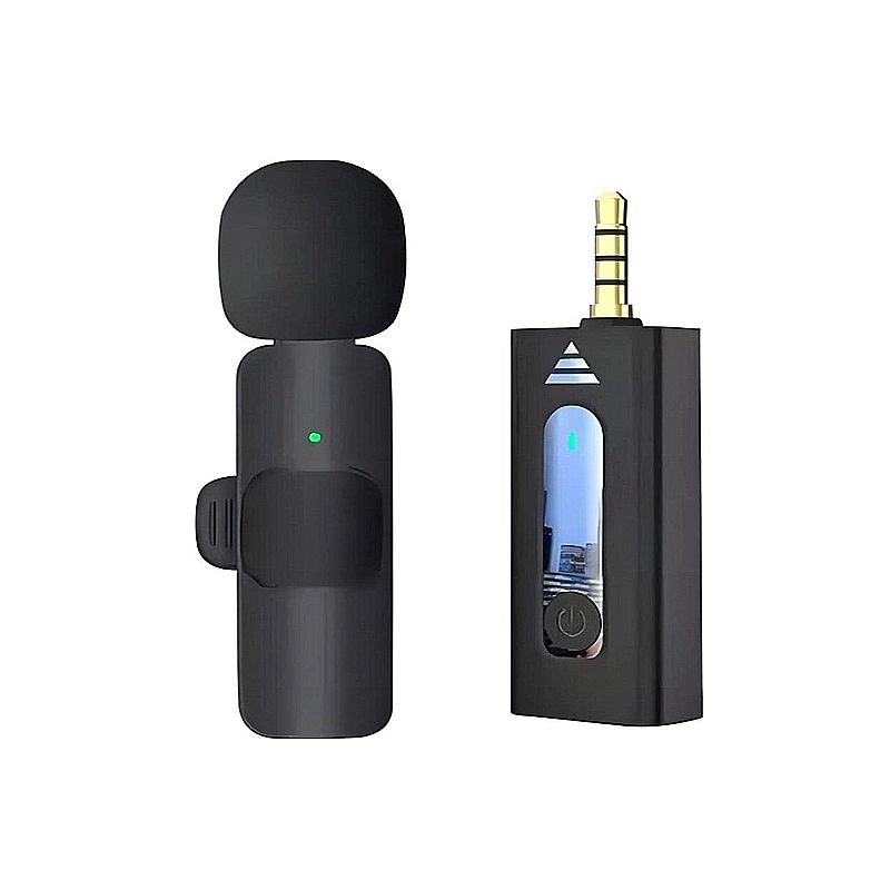Мікрофон K35 Jack, петличний, 3,5 mm, бездротовий, чорний thumbnail popup