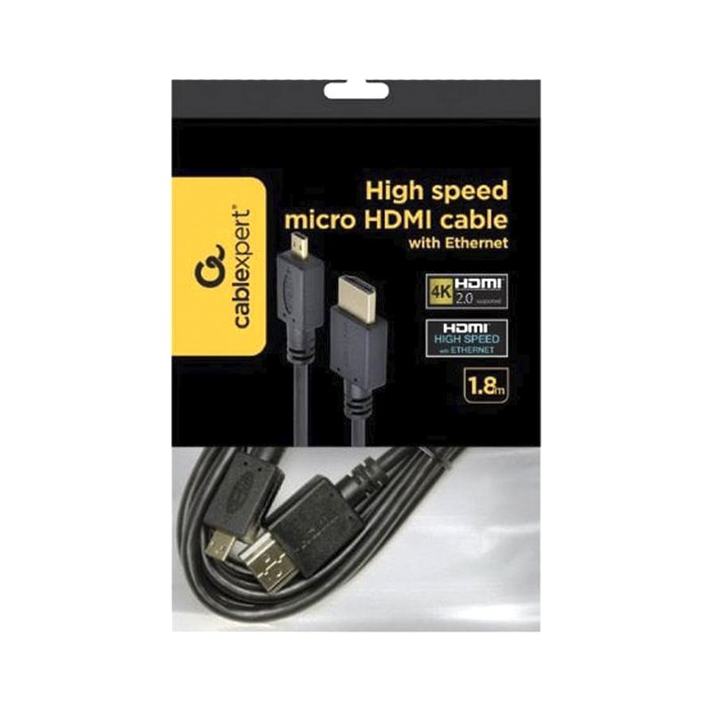 Кабель Cablexpert HDMI-microHDMI 1,8m V.2.0 (4К) thumbnail popup