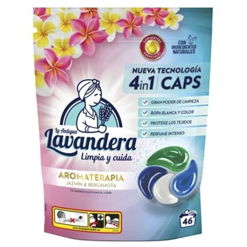 Капсули для прання La Antigua Lavandera Ароматерапія Жасмин і бергамот 46 шт. thumbnail popup