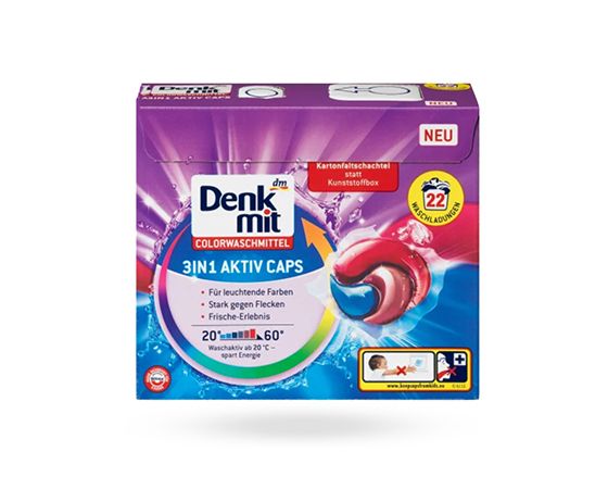 Капсули Denkmit Color для прання кольорових тканин, 22 шт thumbnail popup